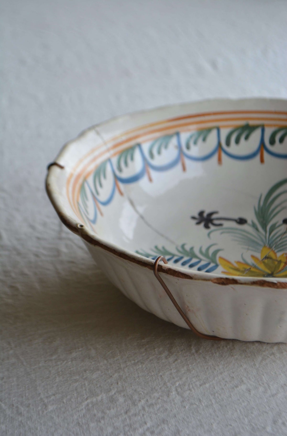 1700-1800s ファイアンス アンティークボウル | La. YHA 